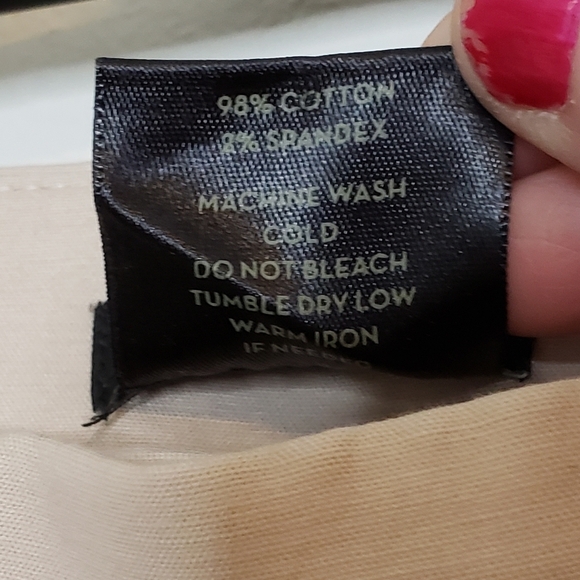 Ann Taylor Cotton Crop Pants Curvy Coastal Beige Office Preppy Summer Vacation - Picture 6 of 9